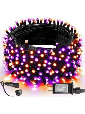 200 LED 66FT Halloween Lights - Waterproof Outdoor/Indoor Decor, 8 Modes, Orange
